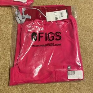 FIGS- size small hot pink yola slim scrub pants